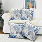 Personalized Canterbury-Bankstown Bulldogs Rugby Pillow Cover Urban Street Graffiti Style - Distressed Splatter Elements