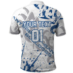 Personalized Canterbury-Bankstown Bulldogs Rugby Polo Shirt Urban Street Graffiti Style - Distressed Splatter Elements