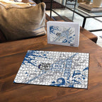 Personalized Canterbury-Bankstown Bulldogs Rugby Puzzle Urban Street Graffiti Style - Distressed Splatter Elements