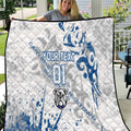 Personalized Canterbury-Bankstown Bulldogs Rugby Quilt Urban Street Graffiti Style - Distressed Splatter Elements