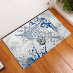 Personalized Canterbury-Bankstown Bulldogs Rugby Rubber Doormat Urban Street Graffiti Style - Distressed Splatter Elements