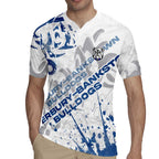 Personalized Canterbury-Bankstown Bulldogs Rugby Rugby Jersey Urban Street Graffiti Style - Distressed Splatter Elements