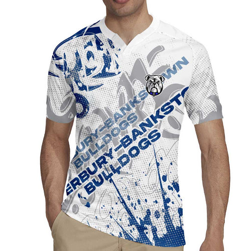 Personalized Canterbury-Bankstown Bulldogs Rugby Rugby Jersey Urban Street Graffiti Style - Distressed Splatter Elements