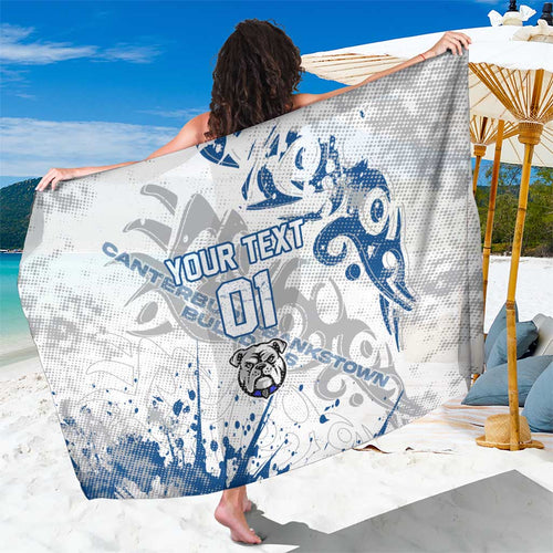 Personalized Canterbury-Bankstown Bulldogs Rugby Sarong Urban Street Graffiti Style - Distressed Splatter Elements