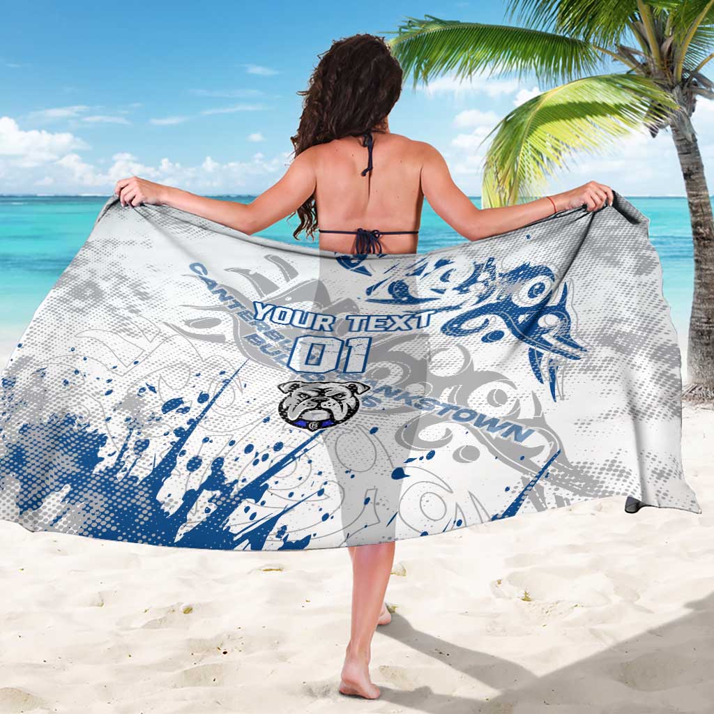 Personalized Canterbury-Bankstown Bulldogs Rugby Sarong Urban Street Graffiti Style - Distressed Splatter Elements