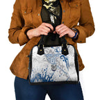 Personalized Canterbury-Bankstown Bulldogs Rugby Shoulder Handbag Urban Street Graffiti Style - Distressed Splatter Elements