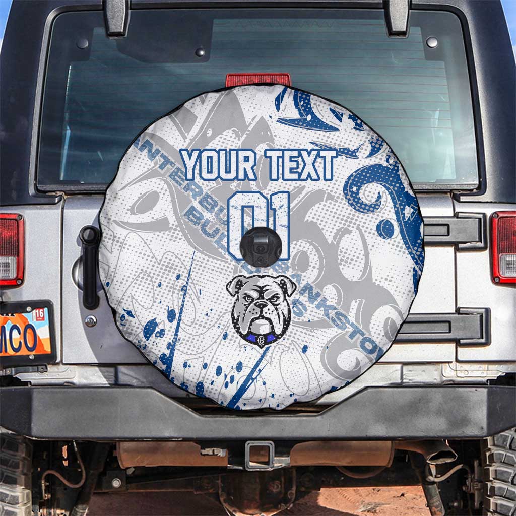 Personalized Canterbury-Bankstown Bulldogs Rugby Spare Tire Cover Urban Street Graffiti Style - Distressed Splatter Elements