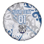 Personalized Canterbury-Bankstown Bulldogs Rugby Spare Tire Cover Urban Street Graffiti Style - Distressed Splatter Elements