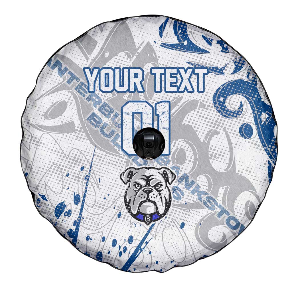 Personalized Canterbury-Bankstown Bulldogs Rugby Spare Tire Cover Urban Street Graffiti Style - Distressed Splatter Elements
