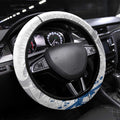 Canterbury-Bankstown Bulldogs Rugby Steering Wheel Cover Urban Street Graffiti Style - Distressed Splatter Elements