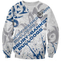 Personalized Canterbury-Bankstown Bulldogs Rugby Sweatshirt Urban Street Graffiti Style - Distressed Splatter Elements