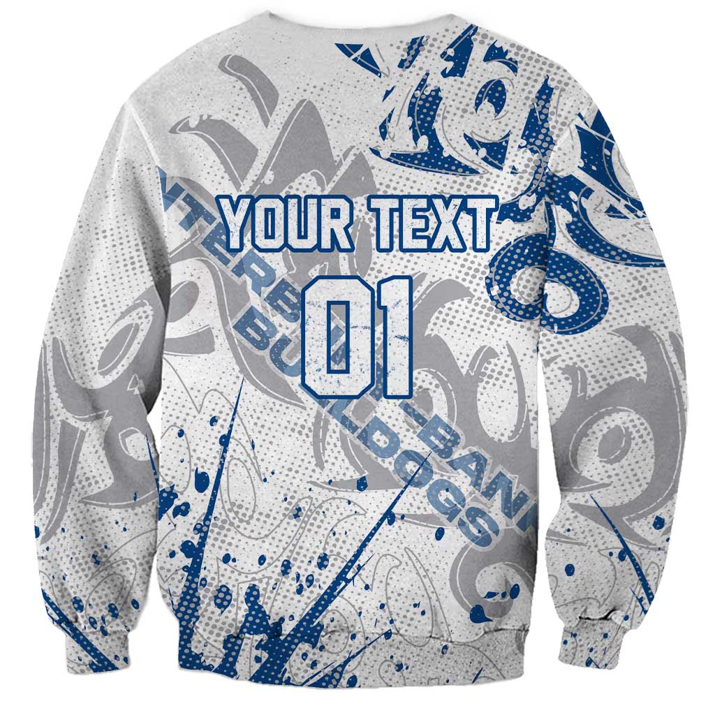 Personalized Canterbury-Bankstown Bulldogs Rugby Sweatshirt Urban Street Graffiti Style - Distressed Splatter Elements