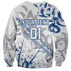 Personalized Canterbury-Bankstown Bulldogs Rugby Sweatshirt Urban Street Graffiti Style - Distressed Splatter Elements