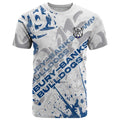 Personalized Canterbury-Bankstown Bulldogs Rugby T Shirt Urban Street Graffiti Style - Distressed Splatter Elements