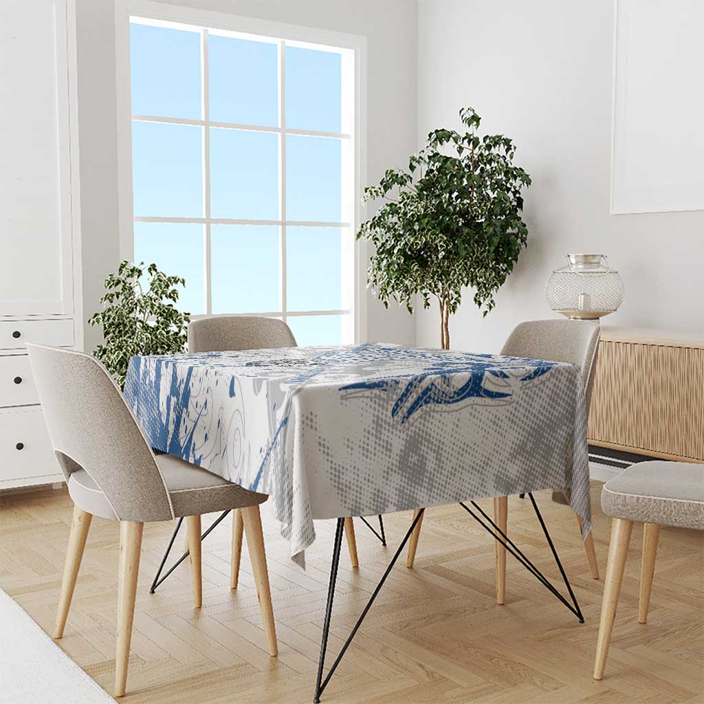 Personalized Canterbury-Bankstown Bulldogs Rugby Tablecloth Urban Street Graffiti Style - Distressed Splatter Elements