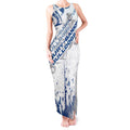 Personalized Canterbury-Bankstown Bulldogs Rugby Tank Maxi Dress Urban Street Graffiti Style - Distressed Splatter Elements