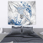 Personalized Canterbury-Bankstown Bulldogs Rugby Tapestry Urban Street Graffiti Style - Distressed Splatter Elements
