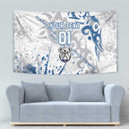 Personalized Canterbury-Bankstown Bulldogs Rugby Tapestry Urban Street Graffiti Style - Distressed Splatter Elements