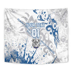 Personalized Canterbury-Bankstown Bulldogs Rugby Tapestry Urban Street Graffiti Style - Distressed Splatter Elements