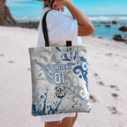 Personalized Canterbury-Bankstown Bulldogs Rugby Tote Bag Urban Street Graffiti Style - Distressed Splatter Elements