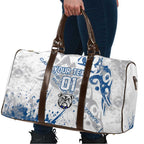 Personalized Canterbury-Bankstown Bulldogs Rugby Travel Bag Urban Street Graffiti Style - Distressed Splatter Elements