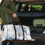Personalized Canterbury-Bankstown Bulldogs Rugby Travel Bag Urban Street Graffiti Style - Distressed Splatter Elements