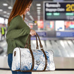 Personalized Canterbury-Bankstown Bulldogs Rugby Travel Bag Urban Street Graffiti Style - Distressed Splatter Elements
