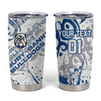Personalized Canterbury-Bankstown Bulldogs Rugby Tumbler Cup Urban Street Graffiti Style - Distressed Splatter Elements