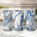 Personalized Canterbury-Bankstown Bulldogs Rugby Tumbler Cup Urban Street Graffiti Style - Distressed Splatter Elements