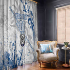 Personalized Canterbury-Bankstown Bulldogs Rugby Window Curtain Urban Street Graffiti Style - Distressed Splatter Elements