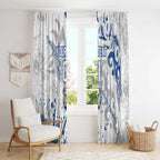 Personalized Canterbury-Bankstown Bulldogs Rugby Window Curtain Urban Street Graffiti Style - Distressed Splatter Elements