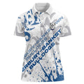 Personalized Canterbury-Bankstown Bulldogs Rugby Women Polo Shirt Urban Street Graffiti Style - Distressed Splatter Elements
