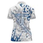 Personalized Canterbury-Bankstown Bulldogs Rugby Women Polo Shirt Urban Street Graffiti Style - Distressed Splatter Elements