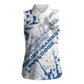 Personalized Canterbury-Bankstown Bulldogs Rugby Women Sleeveless Polo Shirt Urban Street Graffiti Style - Distressed Splatter Elements