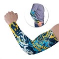 Personalized Gold Coast Titans Rugby Arm Sleeves Urban Street Graffiti Style - Distressed Splatter Elements