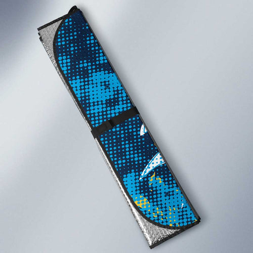 Personalized Gold Coast Titans Rugby Auto Sun Shade Urban Street Graffiti Style - Distressed Splatter Elements
