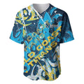 Personalized Gold Coast Titans Rugby Baseball Jersey Urban Street Graffiti Style - Distressed Splatter Elements