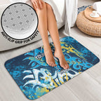 Personalized Gold Coast Titans Rugby Bathroom Set Urban Street Graffiti Style - Distressed Splatter Elements