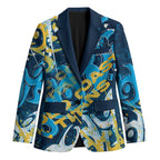 Personalized Gold Coast Titans Rugby Blazer Urban Street Graffiti Style - Distressed Splatter Elements