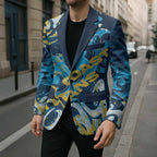 Personalized Gold Coast Titans Rugby Blazer Urban Street Graffiti Style - Distressed Splatter Elements