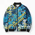 Personalized Gold Coast Titans Rugby Bomber Puffer Jacket Urban Street Graffiti Style - Distressed Splatter Elements