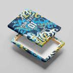 Personalized Gold Coast Titans Rugby Canvas Wall Art Urban Street Graffiti Style - Distressed Splatter Elements