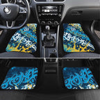 Personalized Gold Coast Titans Rugby Car Mats Urban Street Graffiti Style - Distressed Splatter Elements