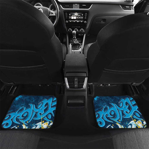 Personalized Gold Coast Titans Rugby Car Mats Urban Street Graffiti Style - Distressed Splatter Elements