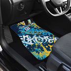 Personalized Gold Coast Titans Rugby Car Mats Urban Street Graffiti Style - Distressed Splatter Elements