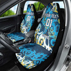 Personalized Gold Coast Titans Rugby Car Seat Cover Urban Street Graffiti Style - Distressed Splatter Elements