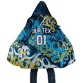 Personalized Gold Coast Titans Rugby Cloak Urban Street Graffiti Style - Distressed Splatter Elements