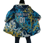 Personalized Gold Coast Titans Rugby Cloak Urban Street Graffiti Style - Distressed Splatter Elements