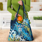 Personalized Gold Coast Titans Rugby Grocery Bag Urban Street Graffiti Style - Distressed Splatter Elements