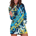 Personalized Gold Coast Titans Rugby Hoodie Dress Urban Street Graffiti Style - Distressed Splatter Elements
